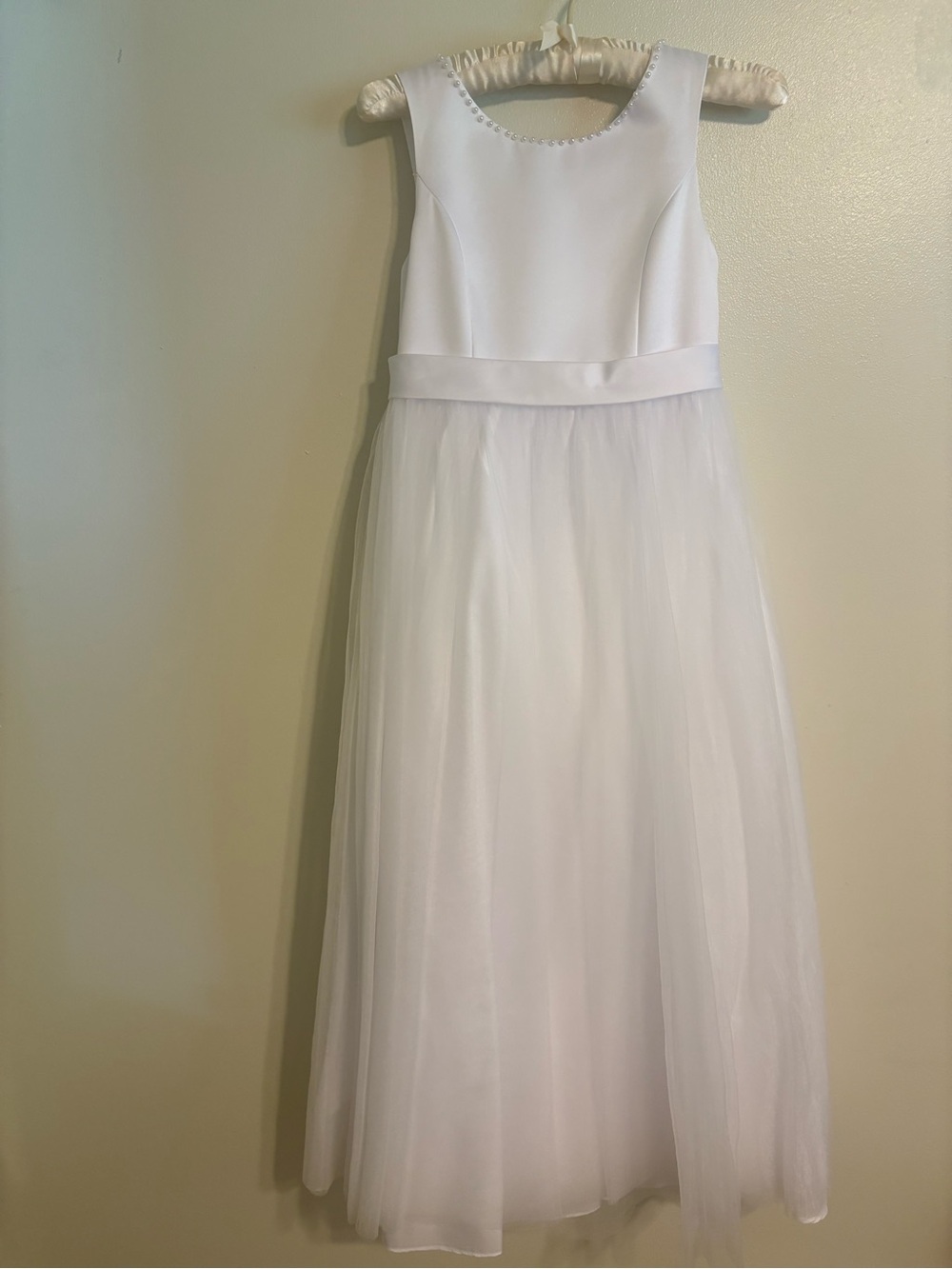 Azazie White Tulle Flower Girl Gown